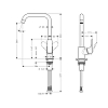 Hansgrohe Focus Смеситель для кухни, на 1 отв., поворотный излив 204мм, h268мм, 1jet, цвет: хром
