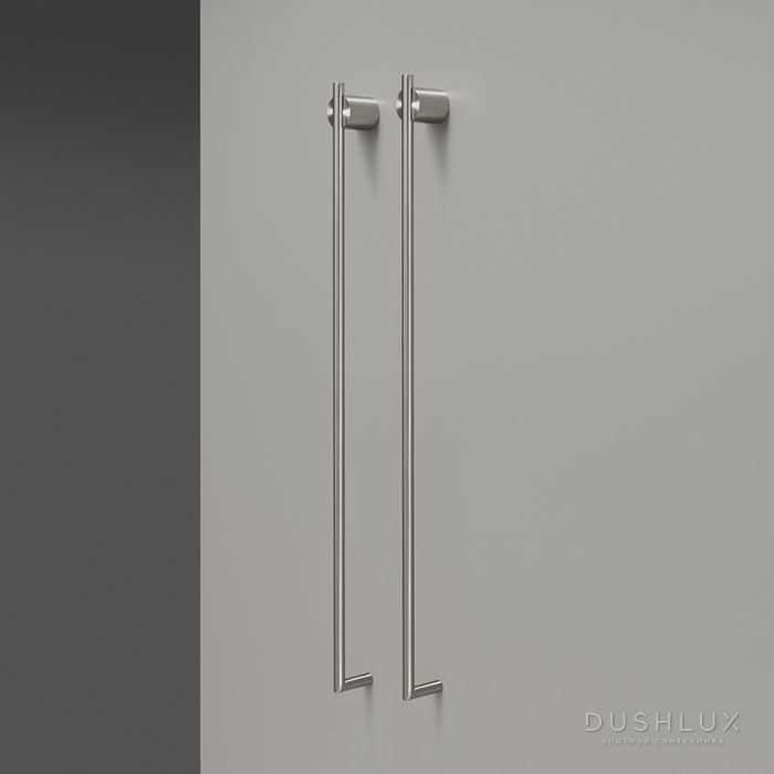 Фото CEA Design EQUILIBRIO Полотенцесушитель 106см, электрический, 2 трубки, цвет: нержавеющая сталь