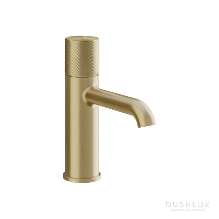 Фото Gessi Habito Смеситель для раковины, 1 отв., цвет: Brass Brushed PVD