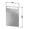 Duravit Luv Зеркало с подсветкой 80x120x3.8 см, 2700-6500К, диммер, подогрев