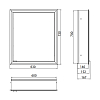 EMCO Prime Зеркальный шкаф 60x70см., с подсветкой, встраиваемый, 1 дверь, R, 2 полки, розетка, цвет: черный