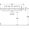 Geberit Xeno² Раковина 120х48см, с 1 отв., подвесная, цвет: белый