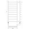 Secado Мерида 1 КСП Полотенцесушитель 50x120 см, электрический, цвет: хром