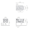 Galassia Meg11Pro Биде подвесное 55x35хh27см., с 1отв., цвет: белый