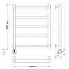 Secado Корато 1 Полотенцесушитель 40x60 см, электрический, цвет: черный матовый