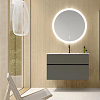 Burgbad Eqio Тумба 90x62x49см., подвесная, с раковиной, 1 отв., цвет: серый глянцевый