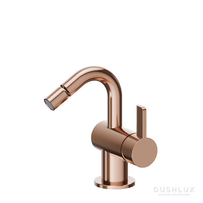 Фото Newform Blink Chic Смеситель для биде, 1 отв., с донным клапаном, цвет: PVD copper bronze