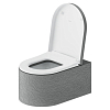 Duravit Millio Унитаз подвесной, 37x57см., декор "Pattern", крепление в компл., цвет: светло-серый матовый