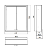 EMCO Prime Зеркальный шкаф 60x70см., с подсветкой, встраиваемый, 2 двери, 2 полки, розетка, цвет: черный