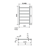Neoinox Eco Полотенцесушитель 60x45см, водяной для ГВС, цвет: хром