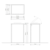 Decor Walther Case HK2 Корзина для белья 42x32x66cм, цвет: сталь полированная/черная кожа