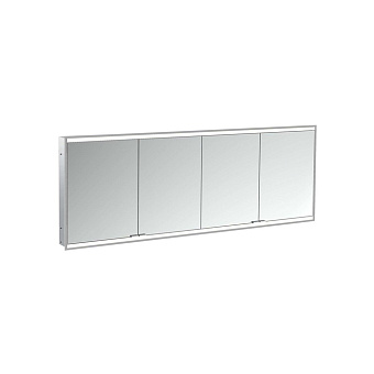 Emco Prime Зеркальный шкаф 180см., с подсветкой LED 2 Facelift , цвет черный встраив. модель, 4-дверки, IP 20 зеркальная задняя стенка