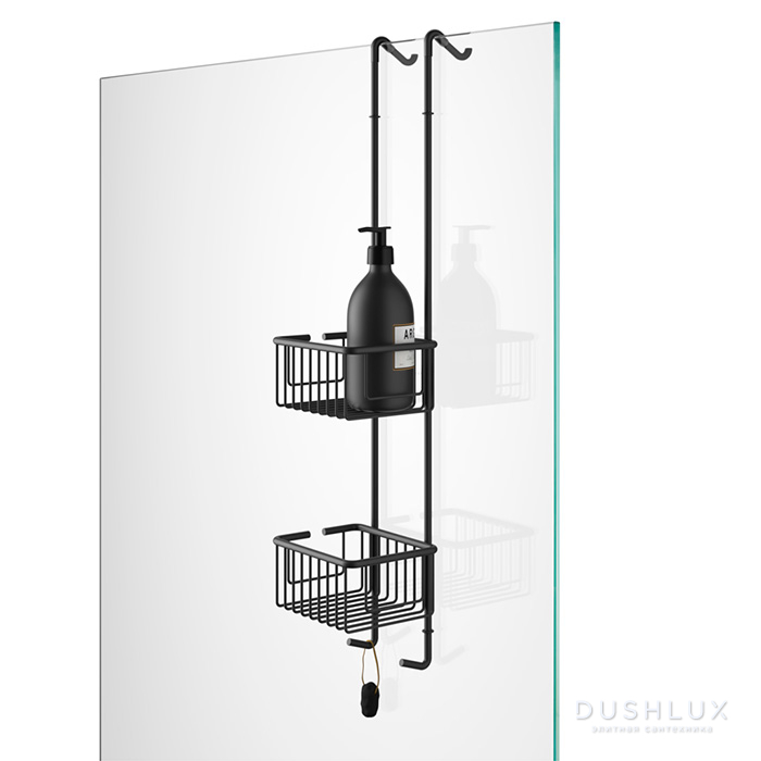 Фото Decor Walther DW HGK2 Корзина универсальная 15x12x70см для душа, подвесная, цвет: черный матовый