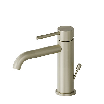 Newform X-Steel 316 Смеситель для раковины, 1 отв., с донным клапаном, цвет: PVD Brushed pale gold