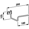 Laufen VAL Полотенцедержатель Dx, для раковины 815283, цвет: хром