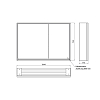 Emco Loft Зеркальный шкаф 100см., с подсветкой LED навесная модель, 2-дверки, широкая дверка слева зеркальная задняя стенка