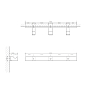 Decor Walther Corner HAK3 Панель с 3 крючками 18x4см, подвесная, цвет: хром