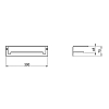 Almar Полочка 30x70см., подвесная, цвет: High Brass PVD