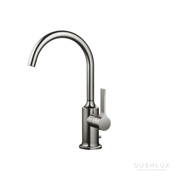 Фото Dornbracht Vaia Смеситель для раковины, на 1 отв., с донным клапаном, цвет: Dark Chrome