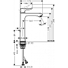 Hansgrohe Metris Смеситель для раковины с донным клапаном, на 1 отв., излив 141мм, h193мм, цвет: хром