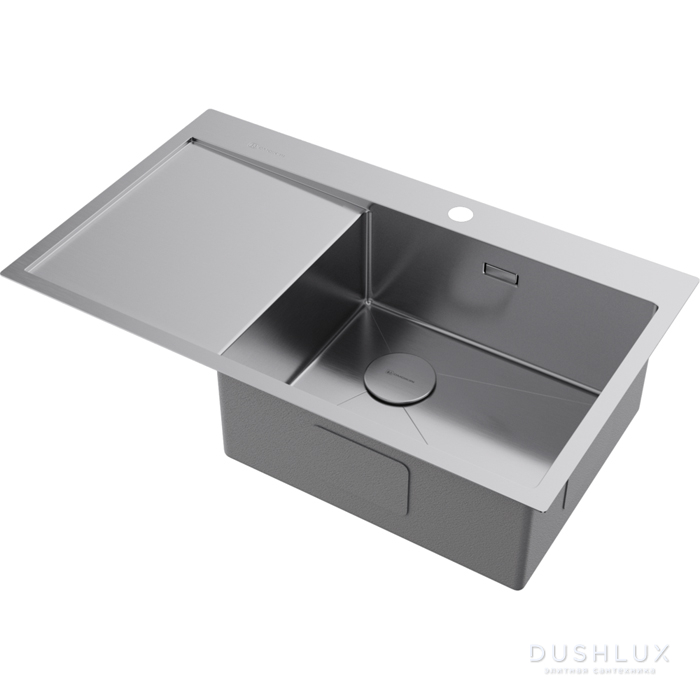 Фото Omoikiri Akisame 86-R Side Кухонная мойка 86x20x51см.,встраиваемая, цвет: нержавеющая сталь