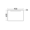 Burgbad Зеркало Eqio с подсветкой 90x60x2.6см , корпус хром
