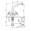 Emmevi Deco Classic Смеситель для раковины, с донным клапаном, цвет: хром-золото