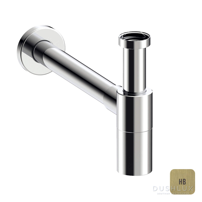 Фото Almar Mixers Сифон для раковины, цвет: латунь брашированная PVD