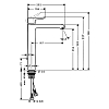 Hansgrohe Metris Смеситель для раковины с донным клапаном, на 1 отв., излив 197мм, h254мм, цвет: хром
