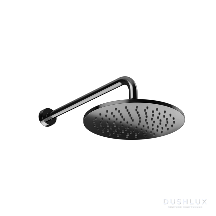 Фото Gessi Origini Верхний душ 25см., настенный, с защитой от известкового налета, цвет: Black Metal PVD