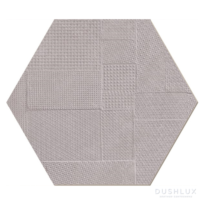 Фото Emilceramica Sixty Керамогранит 21x18.2x0.95см, универсальный, глазурованный, цвет: Esagona Timbro Cenere Silktech