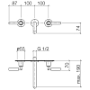 Dornbracht Tara. Смеситель для раковины, излив: 19см, встраиваемый, цвет: платина