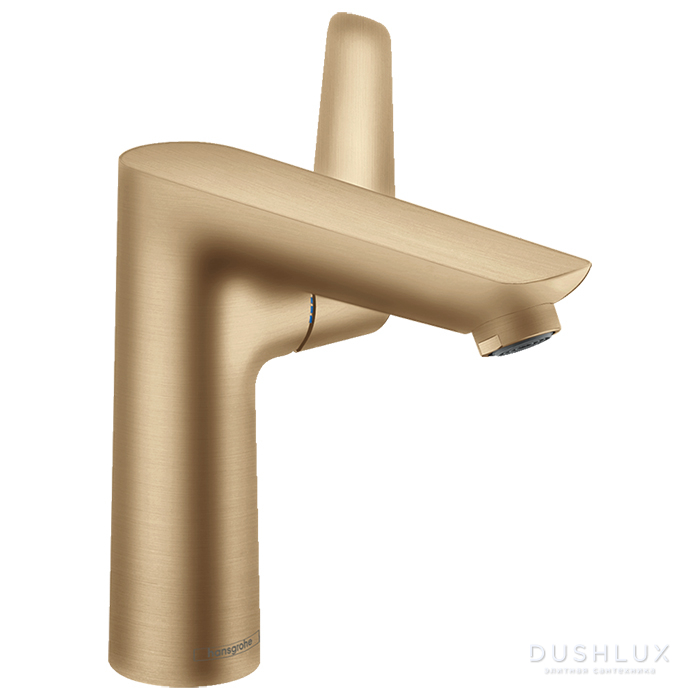 Фото Hansgrohe Talis E Смеситель для раковины 150, на 1 отв, с донным клапаном, излив 141мм, цвет: шлифованная бронза