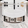 Kerama Marazzi Riva Раковина 80х47.5х15см., накладная, мебельная, с крепежом, 1 отв., с переливом, цвет: белый глянцевый