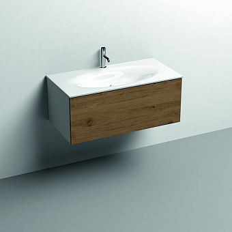 Kerasan Shape Mobile Комплект мебели 102x52см, подвесной, 1 ящик, цвет: белый/дуб
