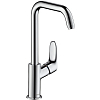 Hansgrohe Focus Смеситель для раковины с донным клапаном Push-Open, на 1 отв., поворотный излив 160мм, h236мм, цвет: хром