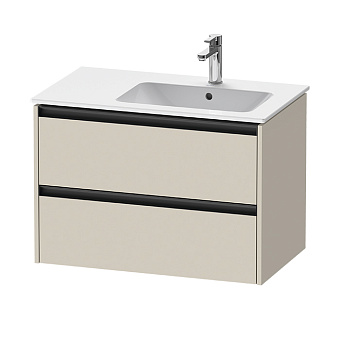 Duravit Ketho Тумба 81х48см., подвесная, с раковиной, 2 ящика, цвет: тауп матовый