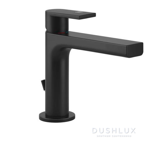 Фото Gessi Emporio Via manzoni Смеситель для раковины, на 1 отв, с донным клапаном, цвет: Black XL