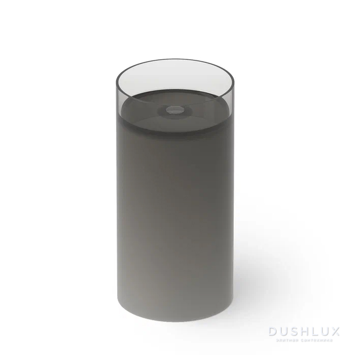 Фото Dea Design Pedestal Basin Раковина 45x45x90см., напольная, без отв., Glasstech, прозрачная смола, цвет: Smoky Black R4