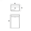 Dea Design Pedestal Basin Раковина 60x42x90см., напольная, без отв., Solid Surface, цвет: White №18