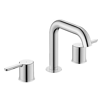 Duravit C.1 Смеситель для раковины, 3 отв., излив 140 мм, цвет: хром