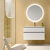 Burgbad Eqio Тумба 90x62x49см., подвесная, с раковиной, 1 отв., цвет: белый глянцевый
