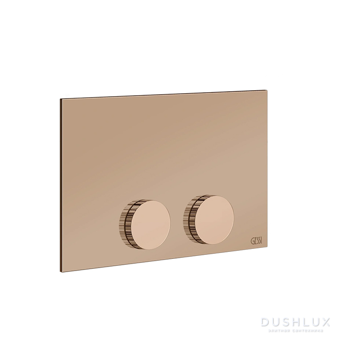 Фото Gessi Ingranaggio Клавиши смыва для унитаза, цвет: Copper PVD