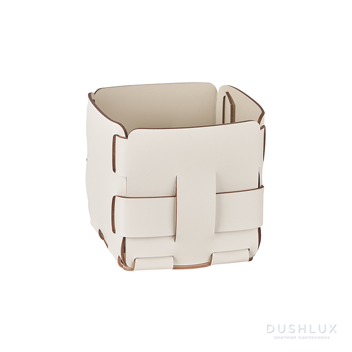 ADJ Корзинка Mini Bottega, 12x12xH13 см., цвет: белый/панна котта