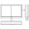 EMCO Prime Зеркальный шкаф 120x70см., с подсветкой, встраиваемый, 2 двери, 2 полки, розетка, цвет: черный