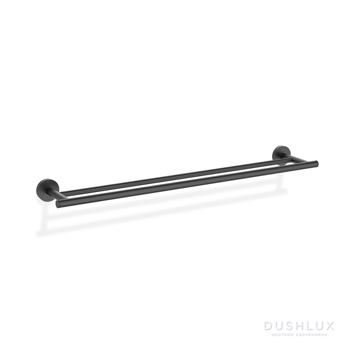 Фото Decor Walther Basic HTD65 Полотенцедержатель двойной 65см, подвесной, цвет: черный матовый