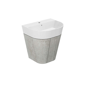 Azzurra Forma Тумба подвесная 60x47x64.5см, с 2 дверцами, с раковиной, цвет: Cement