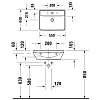 Duravit D-Neo Раковина накладная 55x44см, с переливом, с 1 отв., цвет: белый