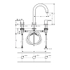 Hansgrohe Vernis Shape Смеситель для раковины, на 3 отв, с донным клапаном, излив 166мм, h151мм, цвет: матовый черный
