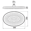 Nobili Shower Верхний душ, 30x20см., цвет: хром